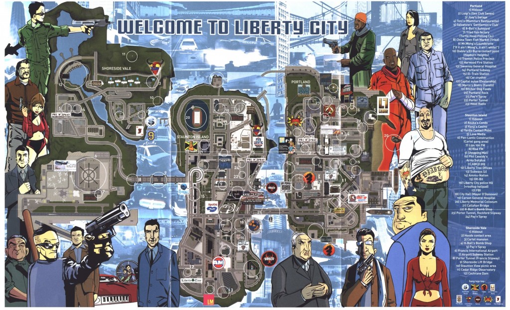 Die Karte von Liberty City